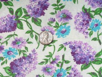 catalog photo of Vintage 40's cotton fabric, lilacs print