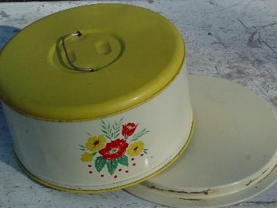 photo of Vintage 50's cake cover, bright flowers! #1