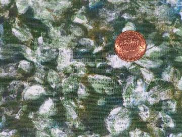 catalog photo of Vintage 50's cotton fabric, green floral print