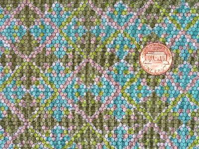 photo of Vintage 50's cotton fabric, small argyle print #1