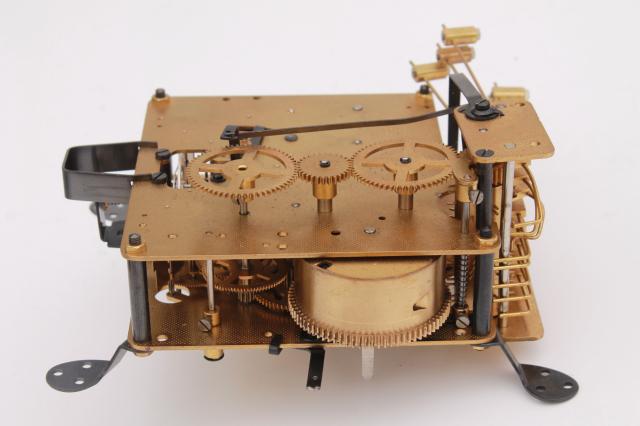 photo of Vintage Howard Miller mechanical  clock movement for repair / parts West Germany #5
