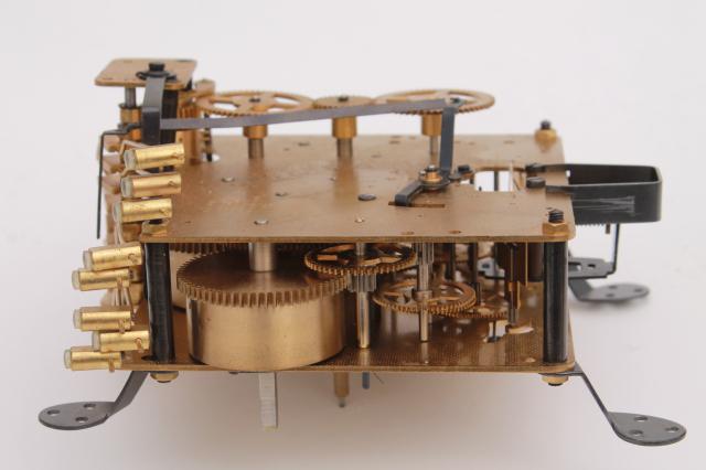 photo of Vintage Howard Miller mechanical  clock movement for repair / parts West Germany #7