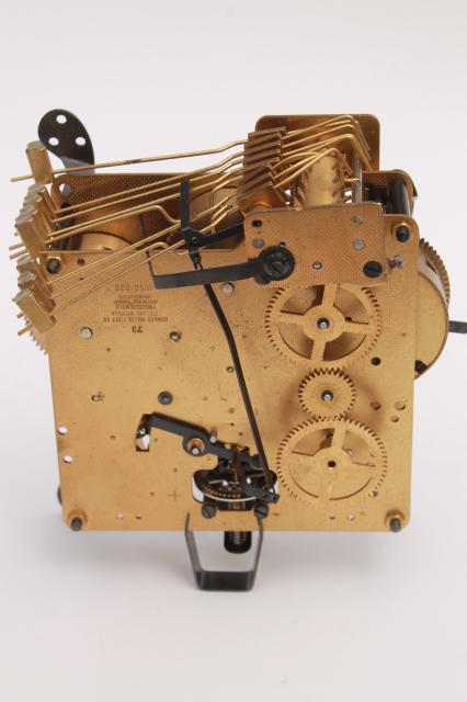 photo of Vintage Howard Miller mechanical  clock movement for repair / parts West Germany #9