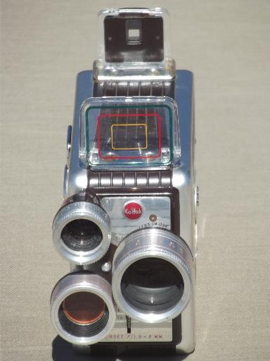 photo of Vintage Kodak Brownie 8mm movie camera with 3 lens turret #2