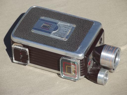 photo of Vintage Kodak Brownie 8mm movie camera with 3 lens turret #8