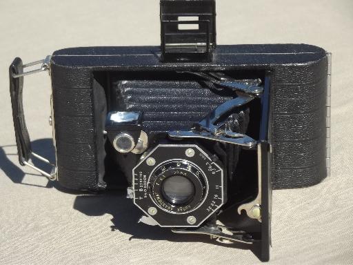 photo of Vintage Kodak Junior six-20 camera, 1930s folding bellows camera #4