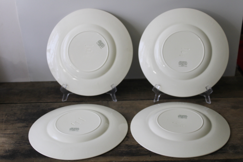 photo of Vintage Wedgwood Patrician ornate embossed border dinner plates set of four #6