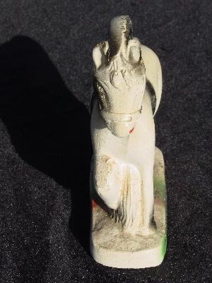 photo of Vintage chalkware carnival souvenir, circus horse #1