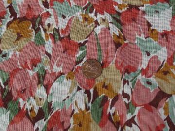 catalog photo of Vintage cotton fabric, tulips print