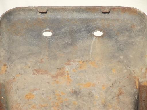 photo of Vintage farmhouse laundry sink, iron industrial apron utility sink #2