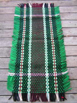 catalog photo of Vintage hand woven felt throw rug