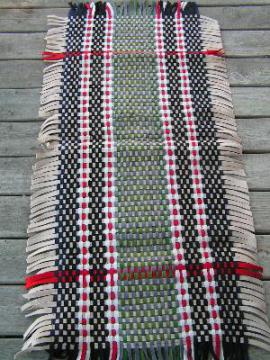 catalog photo of Primitive hand woven felt throw rug