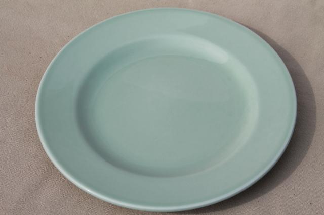 photo of Vista Alegre fine earthenware Portugal pottery plates solid aqua green celadon #2