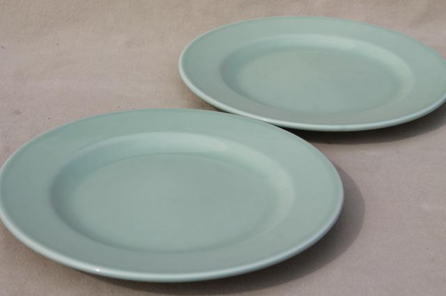 photo of Vista Alegre fine earthenware Portugal pottery plates solid aqua green celadon #3