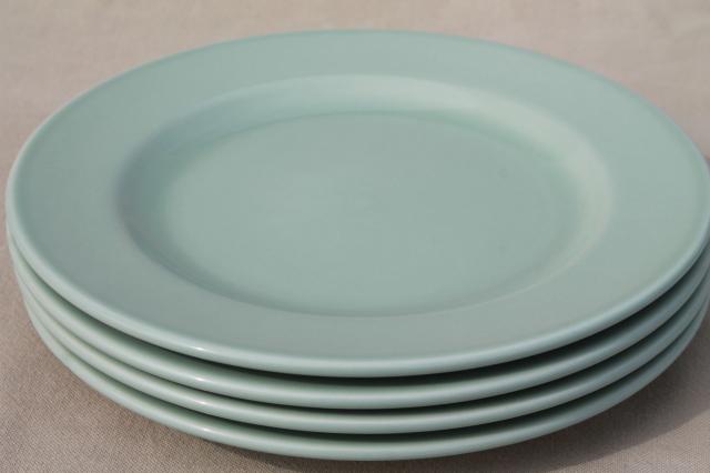 photo of Vista Alegre fine earthenware Portugal pottery plates solid aqua green celadon #6