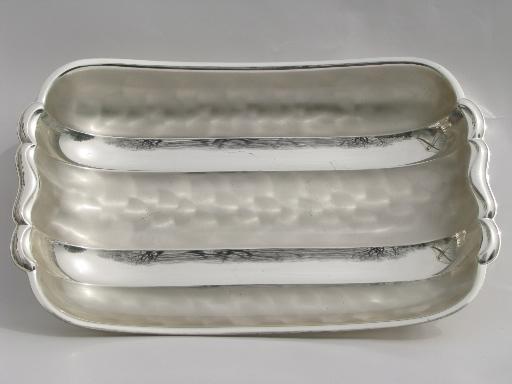 photo of WMF Ikora vintage German pearl silver plate dishes, art deco moderne #7