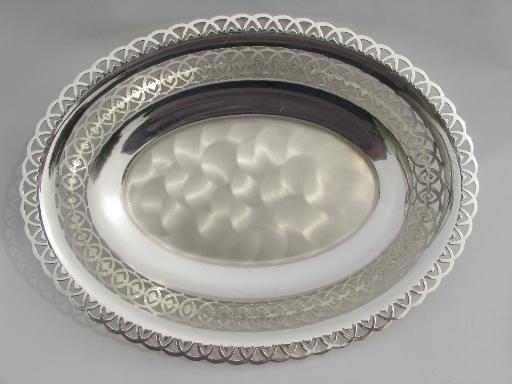 photo of WMF Ikora vintage German pearl silver plate dishes, art deco moderne #3