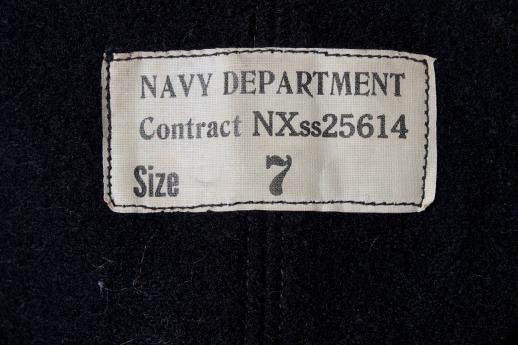 photo of WWI - WWII vintage US Navy wool helmet, flyer's uniform gear for flight deck or pilot #5