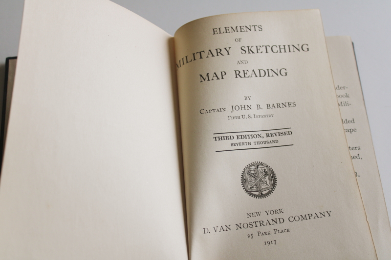 photo of WWI vintage Military Sketching and Map Reading, textbook of drawing maps, dated 1917  #3