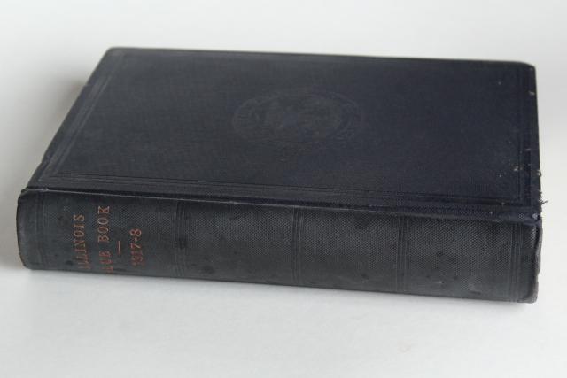 photo of WWI vintage State of Illinois Blue Book 1917-1918 antique yearbook 100 years old #2