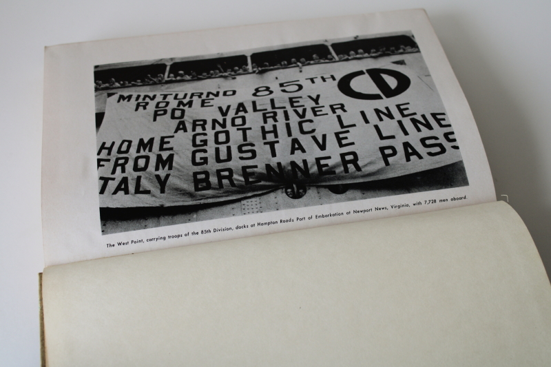photo of WWII 85th Infantry Division US Armed Forces book dated 1949 Rome Arno Apennines Po Valley  #6