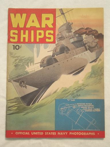 photo of WWII War Planes, War Ships 40s vintage boys books & writing tablet #5