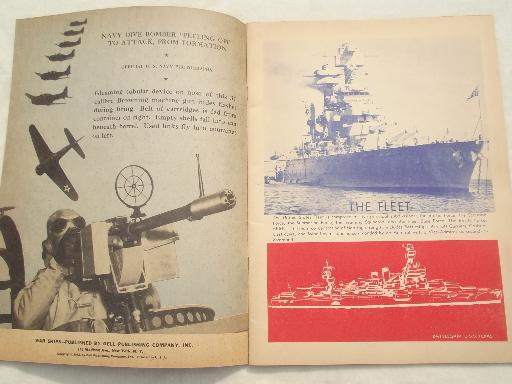 photo of WWII War Planes, War Ships 40s vintage boys books & writing tablet #6