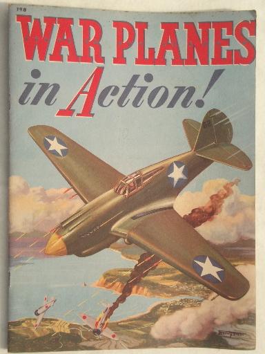 photo of WWII War Planes, War Ships 40s vintage boys books & writing tablet #9