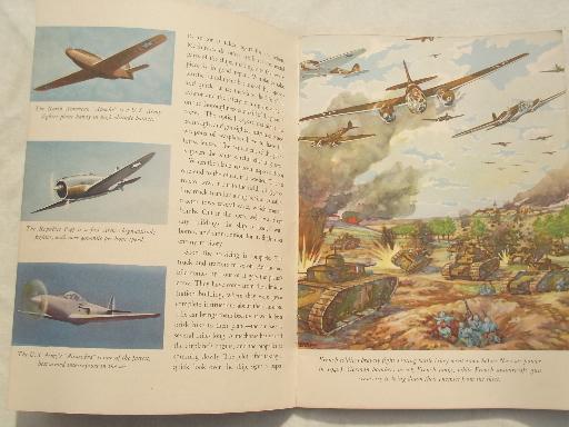 photo of WWII War Planes, War Ships 40s vintage boys books & writing tablet #11