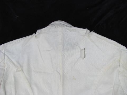 photo of WWII officer's white dress stand collar choker jackets #5