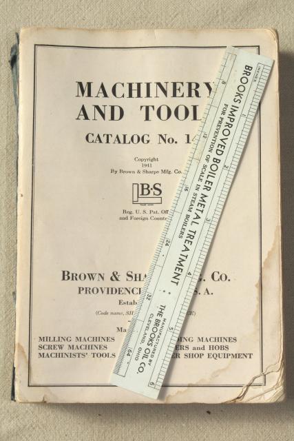 photo of WWII vintage 1941 Brown & Sharp machinists tools illustrated machine tool catalog #1