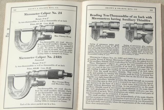 photo of WWII vintage 1941 Brown & Sharp machinists tools illustrated machine tool catalog #10