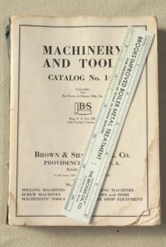 catalog photo of WWII vintage 1941 Brown & Sharp machinists tools illustrated machine tool catalog