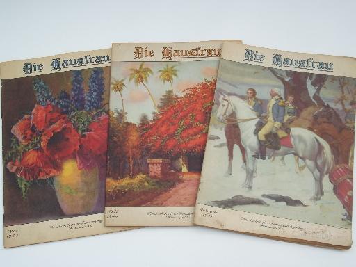 photo of WWII vintage German language magazines die Hausfrau, Milwaukee Wisconsin #1