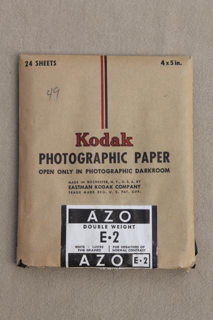 photo of WWII vintage Kodak darkroom paper packages, lot 1930s / 1940s photography supplies #7