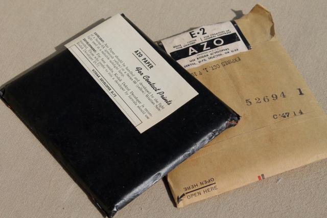 photo of WWII vintage Kodak darkroom paper packages, lot 1930s / 1940s photography supplies #9