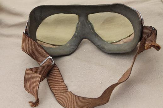 photo of WWII vintage Resistal aviator's goggles, pilot's flying goggles or motorcycle goggles #4