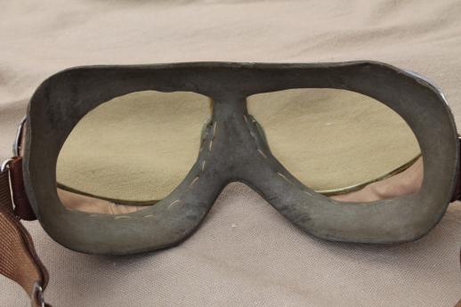 photo of WWII vintage Resistal aviator's goggles, pilot's flying goggles or motorcycle goggles #5