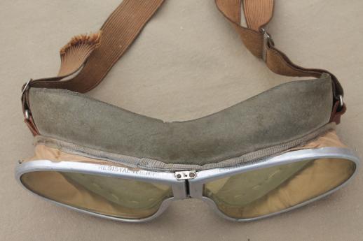 photo of WWII vintage Resistal aviator's goggles, pilot's flying goggles or motorcycle goggles #6