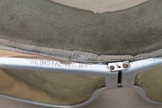 photo of WWII vintage Resistal aviator's goggles, pilot's flying goggles or motorcycle goggles #7