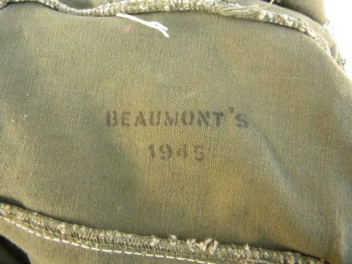 photo of WWII vintage US Army M-1945 sleeping bag olive drab with wool liner/case #2