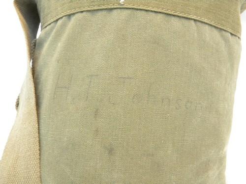 photo of WWII vintage US Army M-1945 sleeping bag olive drab with wool liner/case #3