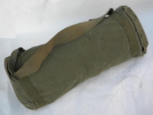 photo of WWII vintage US Army M-1945 sleeping bag olive drab with wool liner/case #6