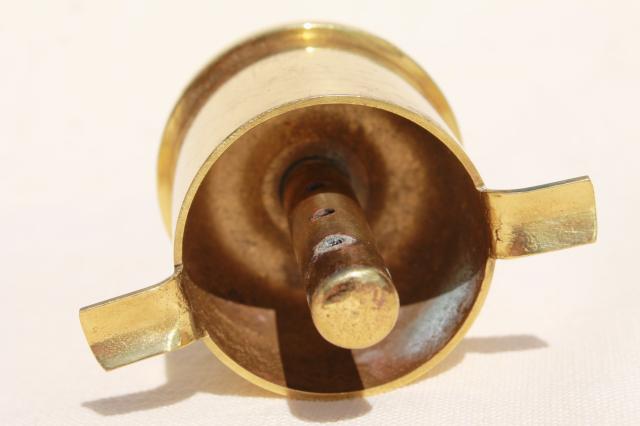 photo of WWII vintage brass shell casing trench art ashtray 1940s #4