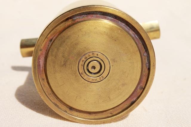 photo of WWII vintage brass shell casing trench art ashtray 1940s #5