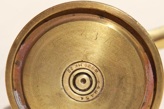 photo of WWII vintage brass shell casing trench art ashtray 1940s #6