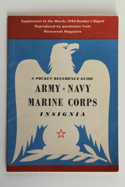 photo of WWII vintage ephemera, 1940s map showing military posts, story of US flags & insignia  #2