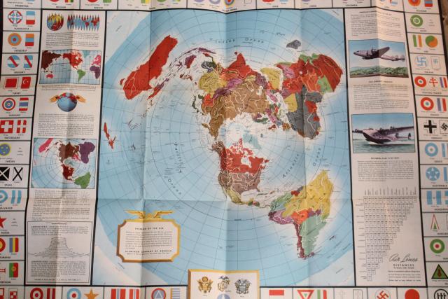 photo of WWII vintage ephemera, 1940s map showing military posts, story of US flags & insignia  #8