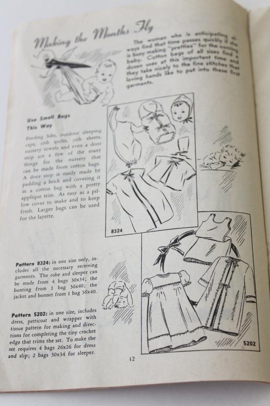 photo of WWII vintage sewing pattern leaflet, feedsack fabric projects, thrifty tricks & tips #9