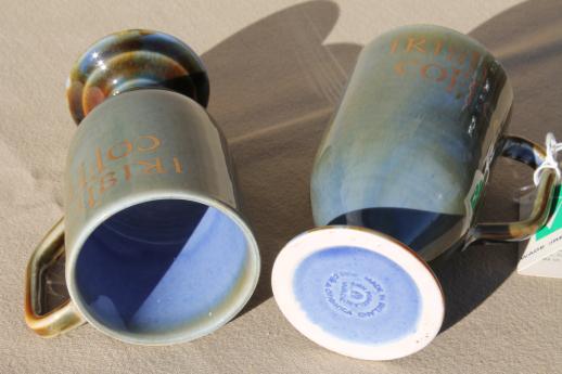 photo of Wade Irish Coffee cups set, tall mugs made in Ireland pottery, mint w/ tag #5